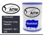 Preview: Chevrolet, Phantom Gray Metallic, WA690F / 80 / GIE: 500ml Lackdose, von ATW Autoteile West.